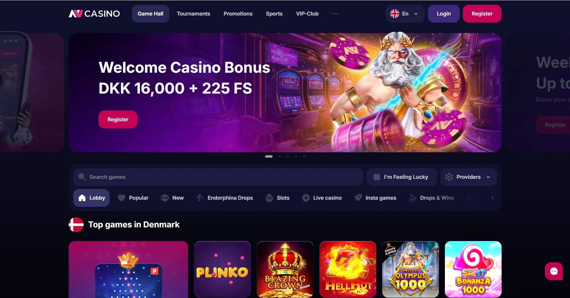 NV Trustly Casino hovedside